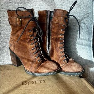 Born Women's Tan Lace-Up Boots